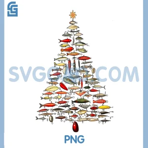 Fishing Lure Christmas Tree PNG, Fish Fly Fisherman PNG, Ocean Sport PNG