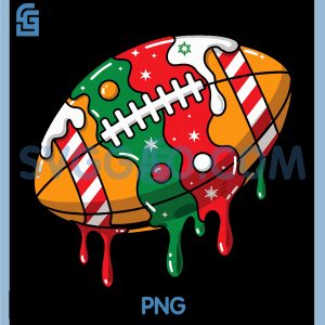 Football Christmas Drip PNG, Football Christmas PNG