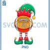Football Elf Christmas PNG, Funny Xmas Elf PNG