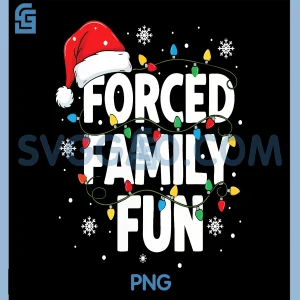 Forced Family Fun PNG, Christmas PNG