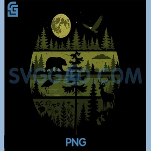 Nature Wildlife Outdoor PNG, Forest Retro PNG