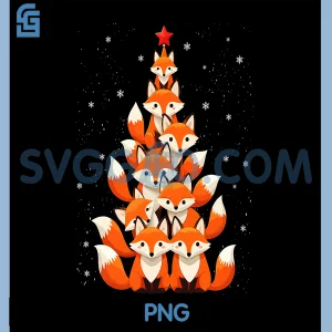 Fox Christmas Tree PNG, Fox Xmas Tree Funny PNG