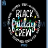 Christmas Lights Black PNG, Friday Shopping Crew PNG