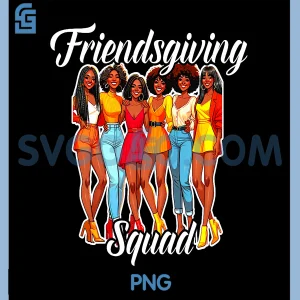 Friendsgiving Squad PNG, African American Friends PNG