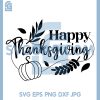 Thanksgiving Pumpkin With Leaves SVG, Festive Script Lettering Artwork SVG