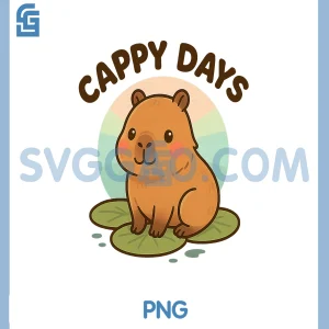 Funny Capybara PNG, Cute Animal Art PNG
