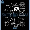 Cat Physics Formula PNG, Nerd Science Geek Illustration PNG
