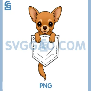 Chihuahua Peeking in Pocket PNG, Animal Dog PNG