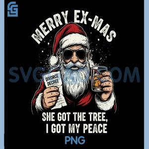 Merry Ex-Mas PNG, Christmas and Divorce PNG