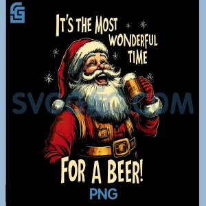 Christmas Beer Drinking PNG, Santa Claus PNG