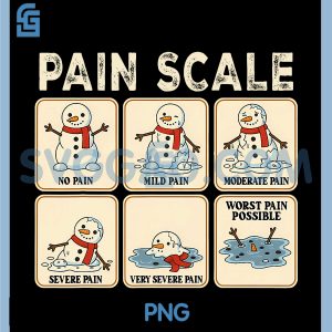 Pain Scale Snowman Medical PNG, Christmas ICU Nurse PNG