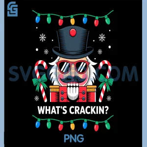 Christmas Nutcracker PNG, What's Crackin PNG, Family Xmas Lights PNG