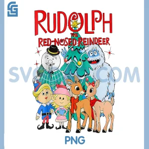 Rudolph The Red Nosed Reindeer PNG, Christmas Tree PNG