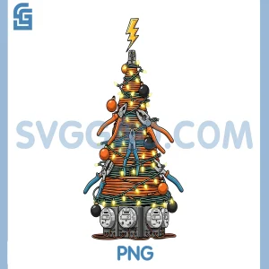 Electrician Christmas Tree PNG, Xmas Graphic PNG