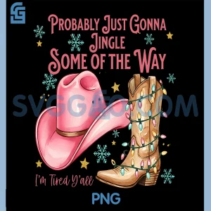 Just Gonna Jingle Some of The Way PNG, Western Christmas PNG