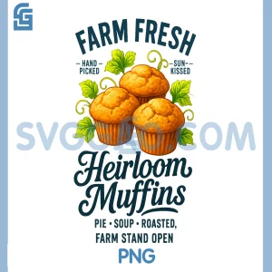 Muffin Farm Fresh PNG, Vintage Pastry Baking PNG