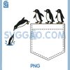 Penguin Pocket PNG, Cute Diving Penguin PNG
