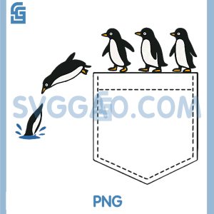 Penguin Pocket PNG, Cute Diving Penguin PNG