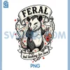 Feral But Looking For Love, Cute Wild Animal Humor Retro PNG