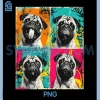 Pug Sunglasses Photobooth PNG, Selfie Graffiti PNG