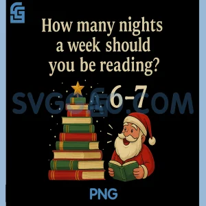 Reading Christmas Tree PNG, Book Reading 6 7 Meme PNG