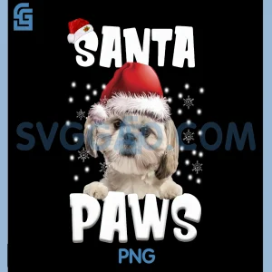 Shih Tzu Christmas PNG, Lights Tree PNG, Dog Lover Xmas PNG