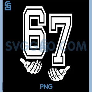 Funny Six Seven 6 7 Meme PNG, Gen Alpha Slang Hands PNG