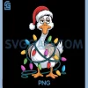 Tired Goose Christmas PNG, Lights Silly Holiday PNG, Funny Goose PNG