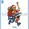 Tung Tung Sahur Riding Tralala Xmas PNG, Italian Brainrot PNG