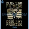 Funny Hunting Fitness PNG, Camo Deer In My Freezer Joke PNG