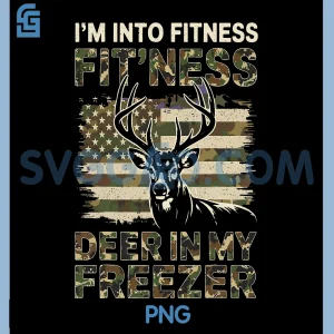 Funny Hunting Fitness PNG, Camo Deer In My Freezer Joke PNG