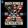 Gen X Proud Member Of The Fuck Your PNG, Feelings Skull PNG