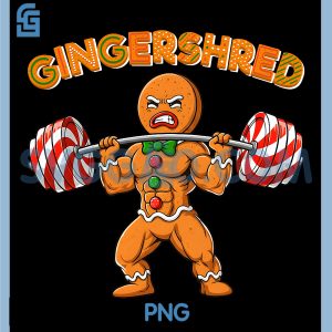 GingerShred PNG, Gingerbread Workout PNG, Christmas Xmas PNG