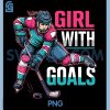 Girl with Goals PNG, Hockey Woman PNG
