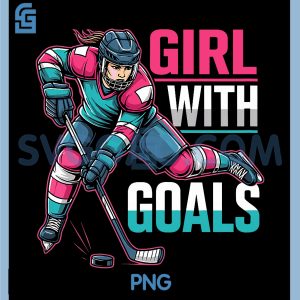 Girl with Goals PNG, Hockey Woman PNG