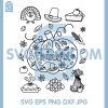 Thankful Pumpkin Doodle SVG, Cute Thanksgiving Line Art Elements SVG 2 Thankful Pumpkin Doodle SVG, Cute Thanksgiving Line Art Elements SVG