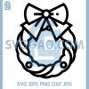 Christmas Wreath Line Art SVG, Cute Bow Holiday Outline Design SVG 2 Christmas Wreath Line Art SVG, Cute Bow Holiday Outline Design SVG