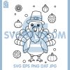 Turkey With Pilgrim Hat SVG, Thanksgiving Pumpkin Ornaments SVG