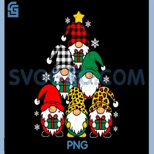Gnomes Christmas Tree PNG, Funny Xmas Holidays PNG