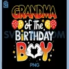 Grandma of The Birthday Boy PNG, Family Party Decor Grandson PNG