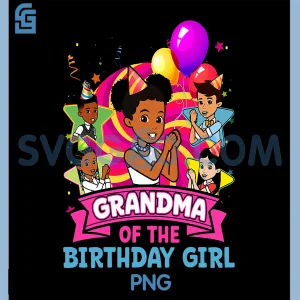 Grandma the Birthday Girl PNG, Party Pink Doll PNG, Family Decorations PNG