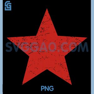 Grunge Alternative PNG, Distressed Red Star PNG, 90s rock band music PNG