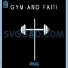 Gym And Faith Cross PNG, Minimalist Christian Jesus Workout PNG