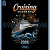 Happy New Year 2026 PNG, Family Cruise Vacation Party Design PNG