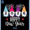 Festive 2026 New Year PNG, Gnome Fireworks Holiday Party PNG