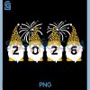 Colorful Gnomes 2026 PNG, Happy New Year Fireworks Party PNG