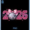 Happy New Year 2026 PNG, Pink Disco Ball PNG, New Years Eve Party PNG