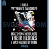I Am A Veterans Daughter PNG, Most People Never Meet Their Heroes PNG