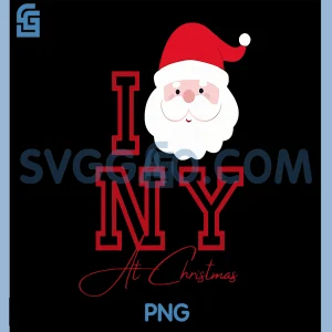 I Love NY At Christmas PNG, Santa Claus PNG
