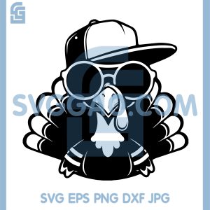 Cool Holiday Turkey SVG, Trendy Sunglasses Turkey Art SVG
